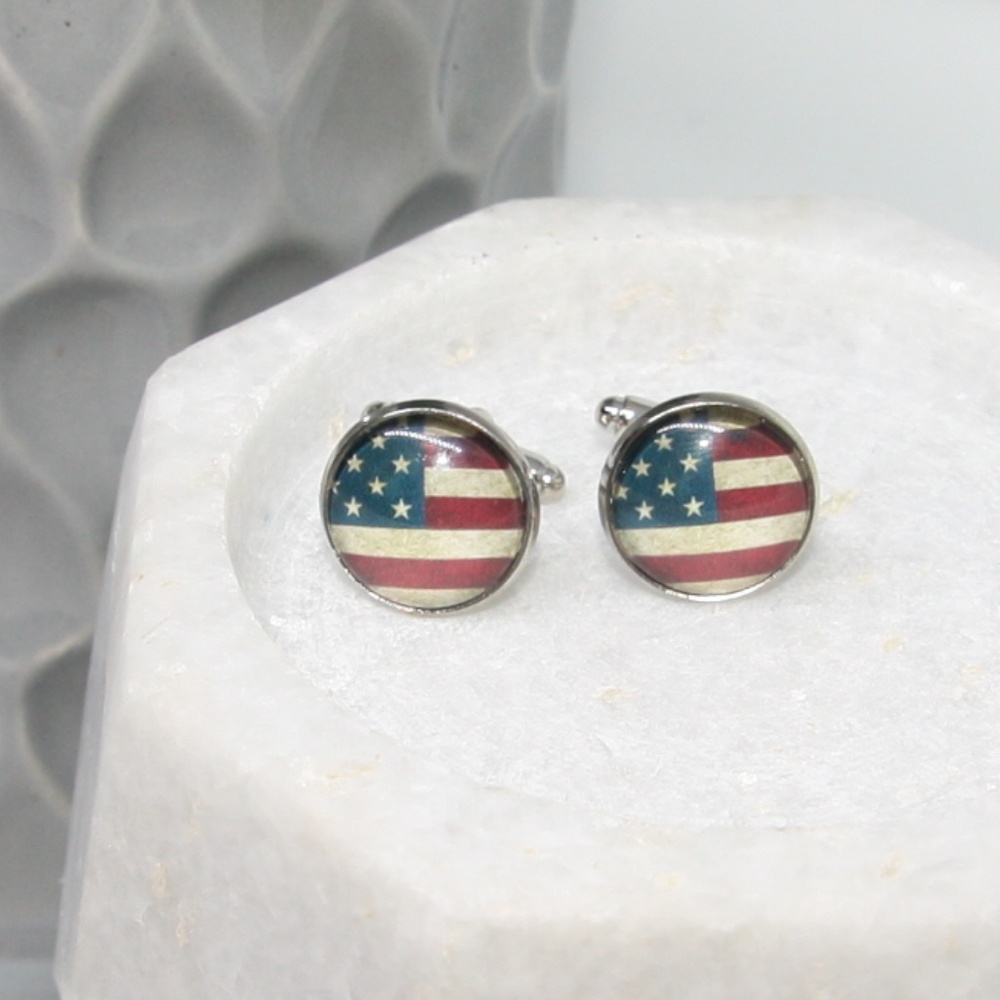 American Flag Cufflinks